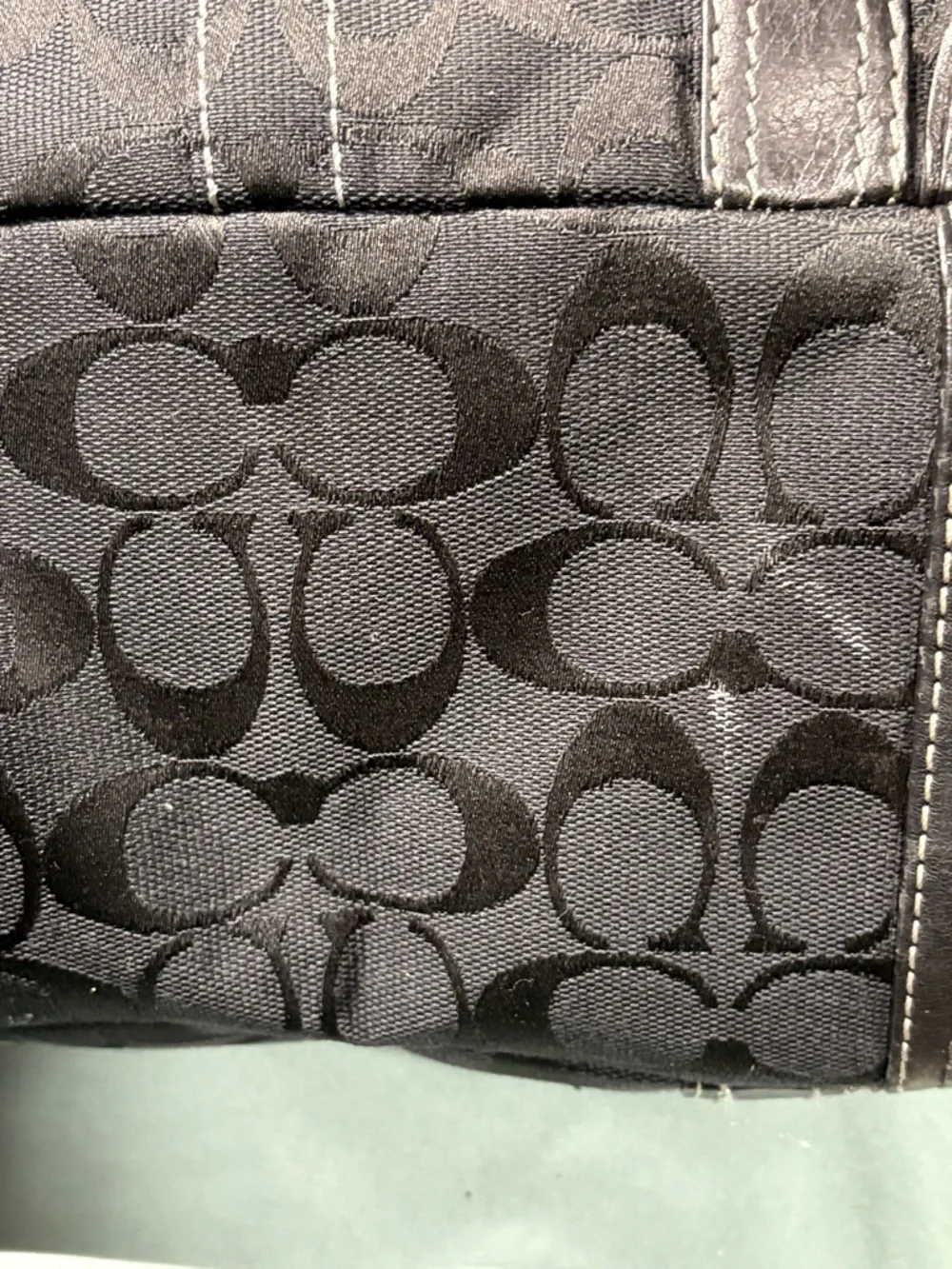 Coach Gallery Tote in Signature Canvas Brown Black Gold F79609 EUC - Picture 9 of 15